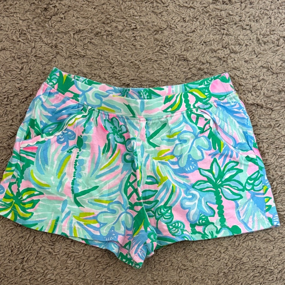 Lilly Pulitzer Kids Tropical Print Shorts - Pink, Green, Blue